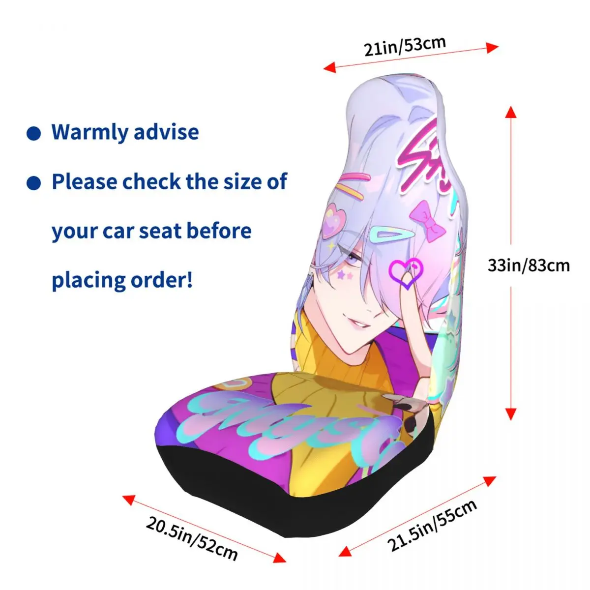 ساجا بنين غامض العالمي غطاء مقعد السيارة على الطرق الوعرة AUTOYOUTH KPop شيطان الصيادين مقعد السيارة حامي البوليستر الصيد