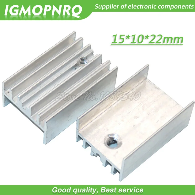 10pcs white Aluminum Heatsink Radiator 15*10*16/20/22/25/30/40/50mm Transistor TO-220 For TO220 Transistors IGMOPNRQ