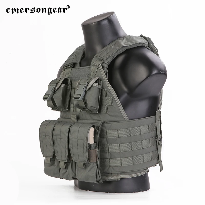 Emersongear SPC Tactical Vest MOLLE Harness Plate Carrier Airsoft Hunting Protectived Guard Shooting Combat Training Nylon FG