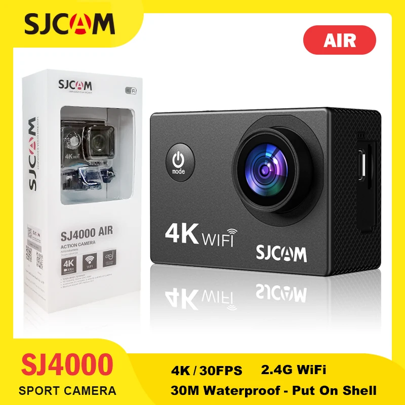 SJCAM SJ4000 กล้องแอคชั่นแคมเมรากันน้ําทางอากาศ 4K 30FPS 170 °   กล้องแอคชั่นกีฬากลางแจ้งมัลติฟังก์ชั่นมุมกว้าง