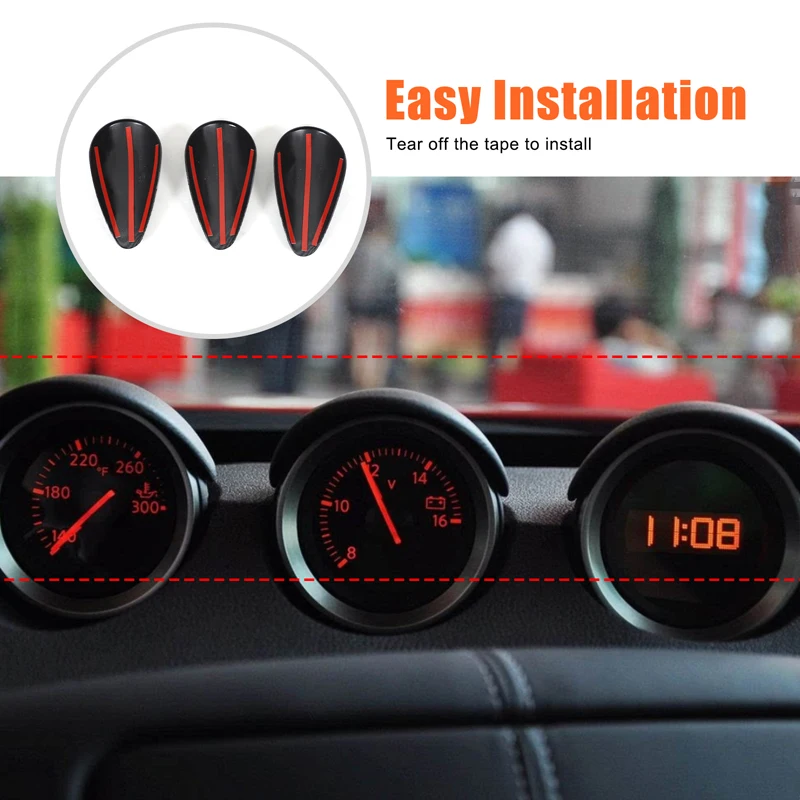 

3piece set ABS carbon fiber For Nissan 370Z 400Z 2009-2020 car center console clock panel cover decorative sticker accessories