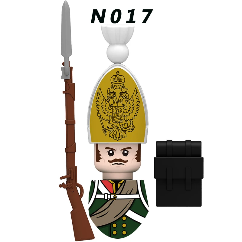 N017-019  Wars Military Soldiers Building Blocks  WW2  Figures French British Fusilier Rifles Bagpiper Weapons Building Blacks