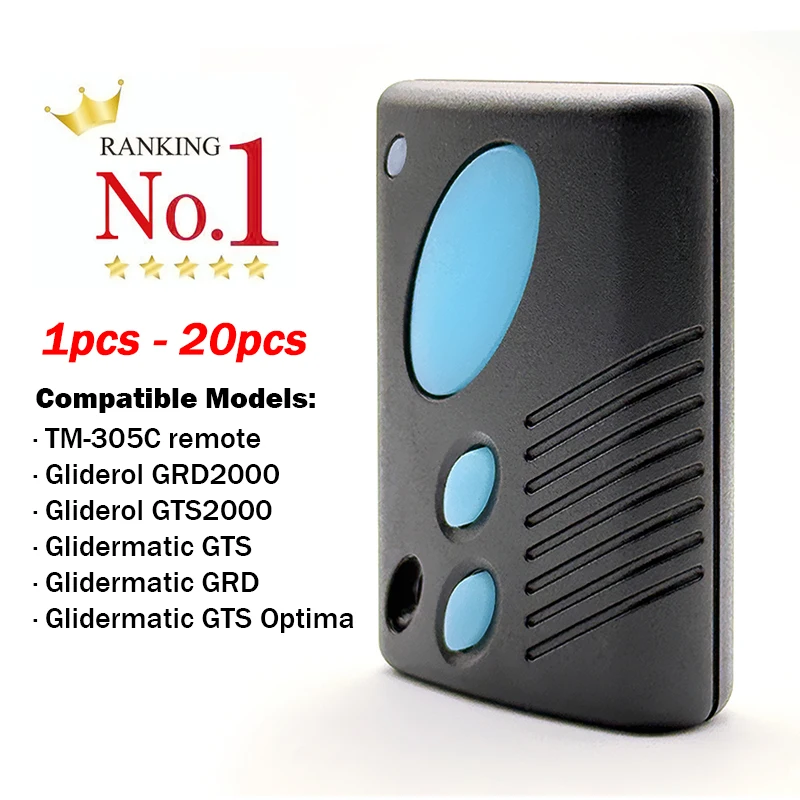 1개 - 20개 최신 Gliderol TM305C TM-305C 315MHz 차고 문 리모컨 Glidermatic GTS / GRD / GTS Optima와 호환