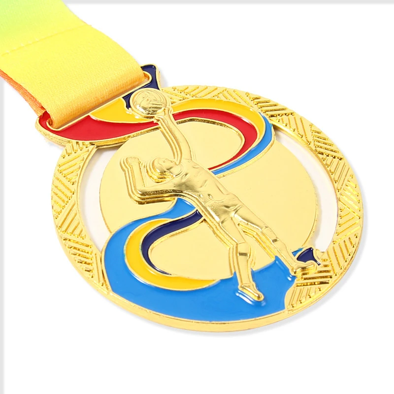 

Customized volleyball and basketball MEDALS for the youth school sports meeting competition