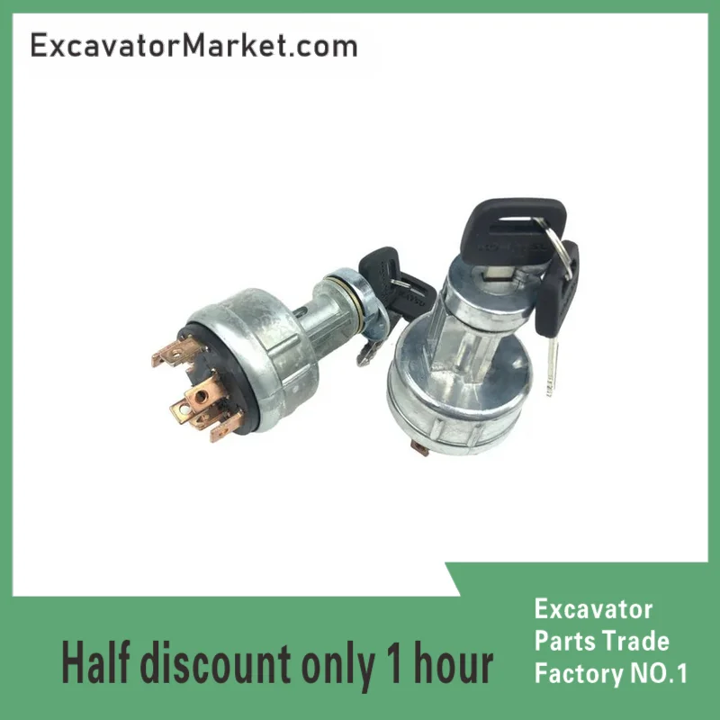 Excavator Accessories Starter For KOMATSU PC200/210/220-5-6/240-7-8 Ignition Switch starter Lock electric door lock