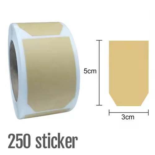 1Roll Kraft Paperblank Can Write Name Self-adhesive Sealing Gift Stickers Home Packaging Seal Labels Rectangle - Image 10