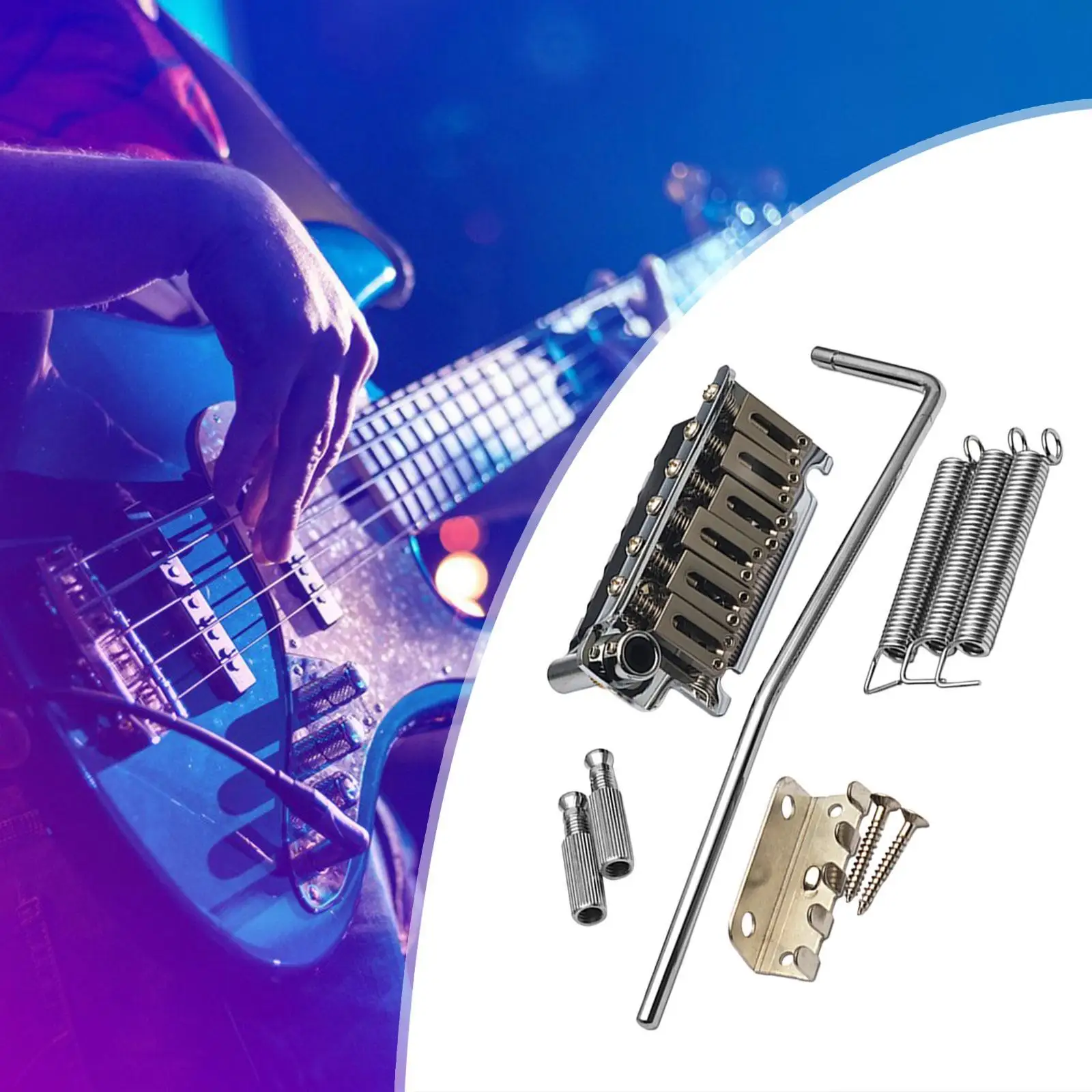 

Улучшенная настройка моста тремоло, двойная стопорная гайка, конструкция из нержавеющей стали для установки электрогитары