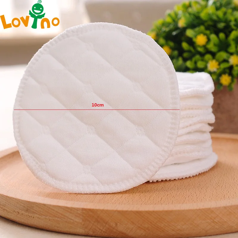 Algodão macio Baby Nursing Nursing Pad, Almofada de amamentação lavável, Enfermagem reutilizável absorvente, Enfermagem pós-parto anti-estouro, 12pcs