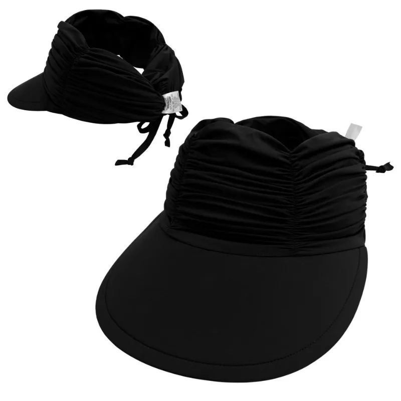 

Summer New Women Elastic Sun Hat Female Sun Protection UV Protection Large Brim Face Covering Cap Outdoor Swimming Empty Top Hat
