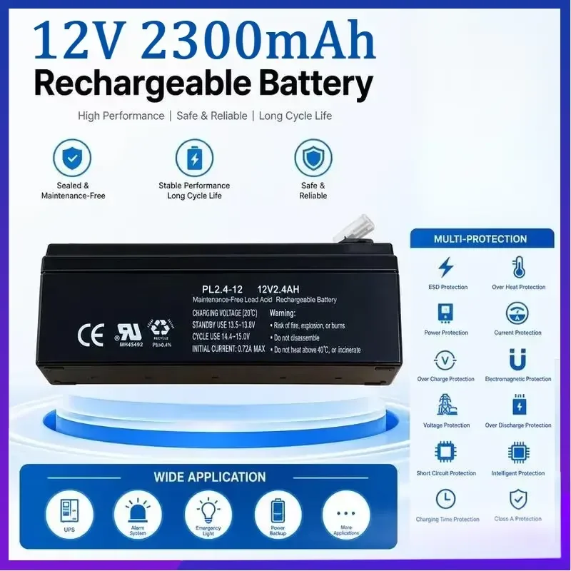 New 12V 2300mAh Replacement Battery for CREATIVE CLASSIC-90 CLASSIC-120 High Capacity Rechargeable Power Supply