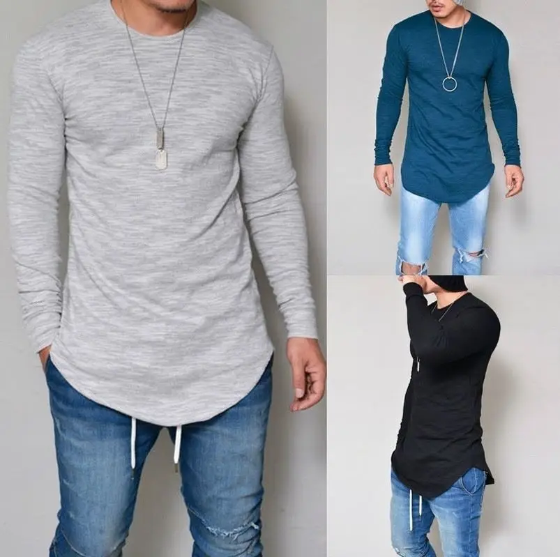 

Men's Long Sve T-irt Cotton Autumn Faionable Loose Fit Youthful round Ne irt Casual Comfortable Menswear