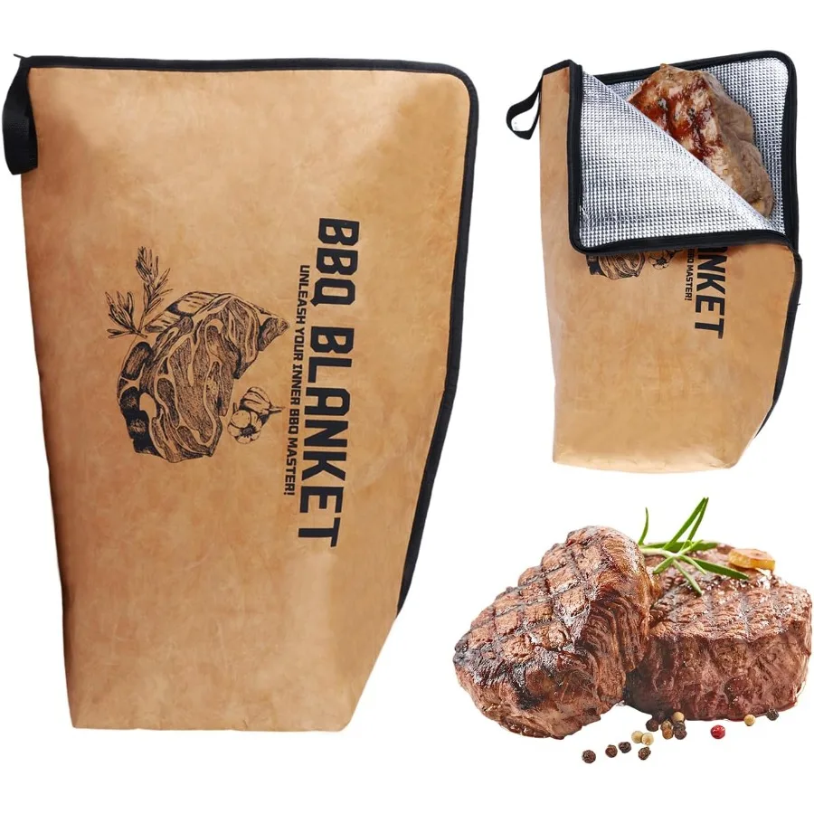 

Insulated BBQ Blanket for Resting Meat Large Capacity Reusable Thermal Bag for Brisket Pork Turkey Easy to Clean Portable Grill