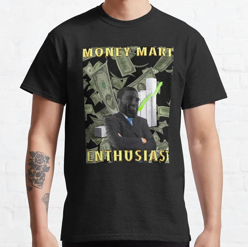 

Funny Money Mart Enthusiast Gigachad meme graphic t shirts workout bodybuilding fitness 100% cotton print large size tops