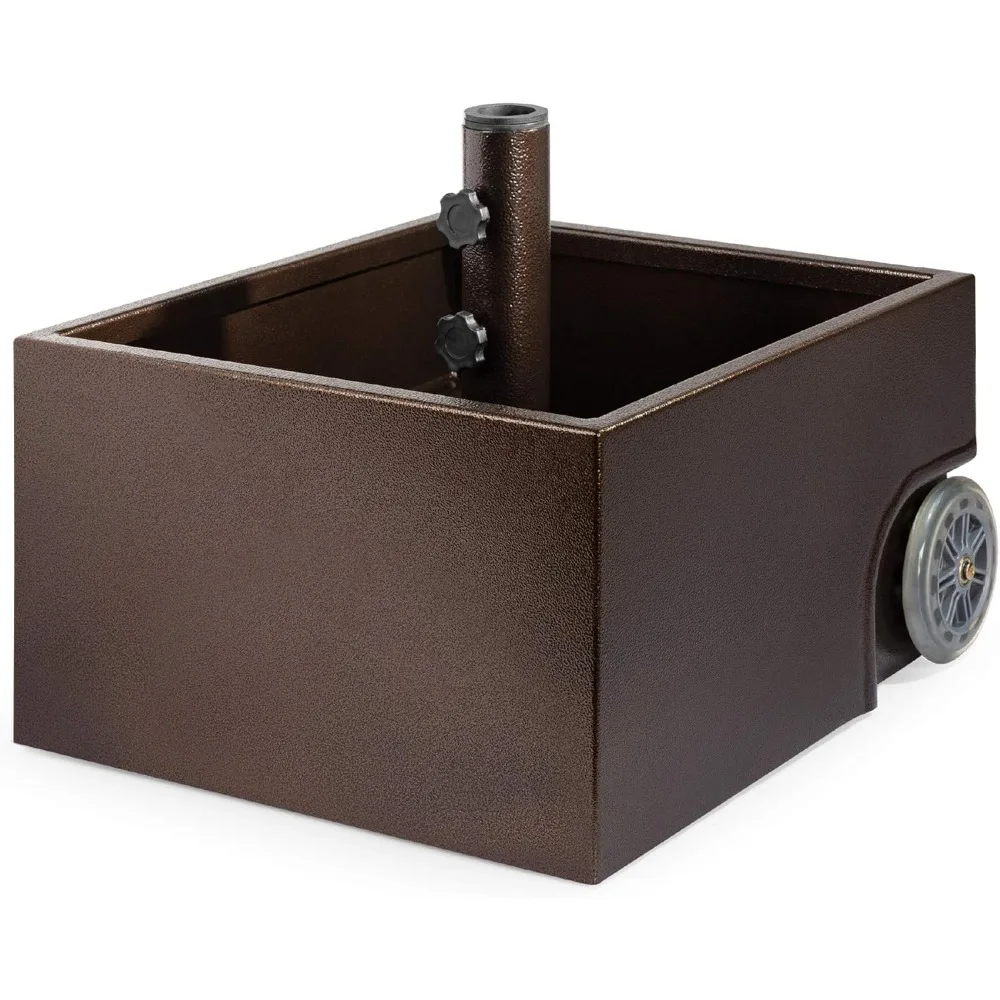 

150lb Capacity Portable Steel Umbrella Base Stand for Outdoor, Patio, Garden, Market w/Fillable Planter