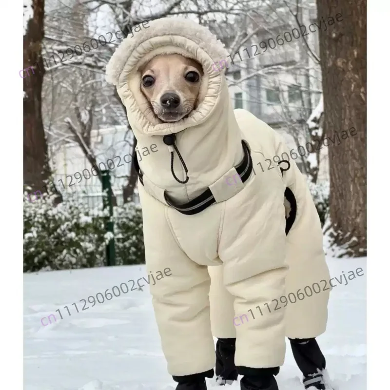 Winter big dog clothes Warm versatile cotton clothes Greyhound Dobbin Alaska medium and large dog cold clothes