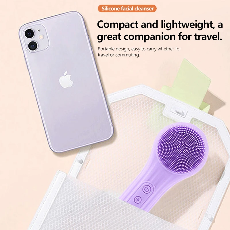 얼굴 세탁기 방수 실리콘 브러시 초음파 얼굴 마사지 깊은 기공 전기 청소 브러시