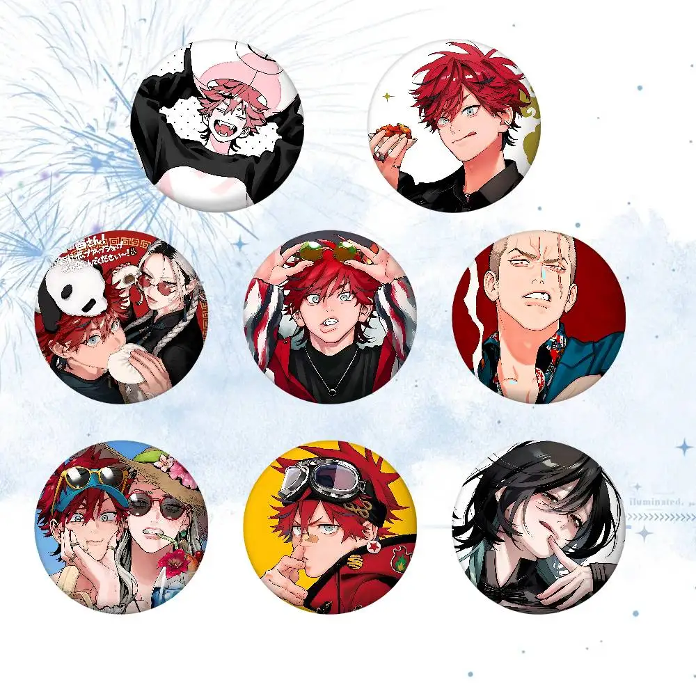 Anime Cool G-gokurakugai-S Coole Broschen für Rucksackdekoration, runde Emaille-Pins für Schmuck, Geschenke, Taschenzubehör