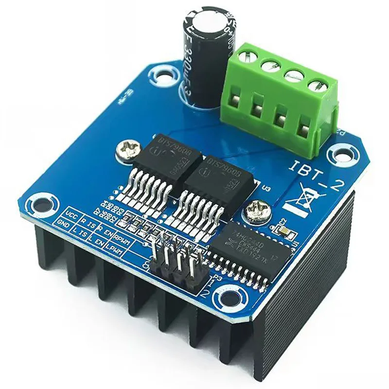 High-power smart car motor driver module BTS7960 43A current-limited control semiconductor cooling driver