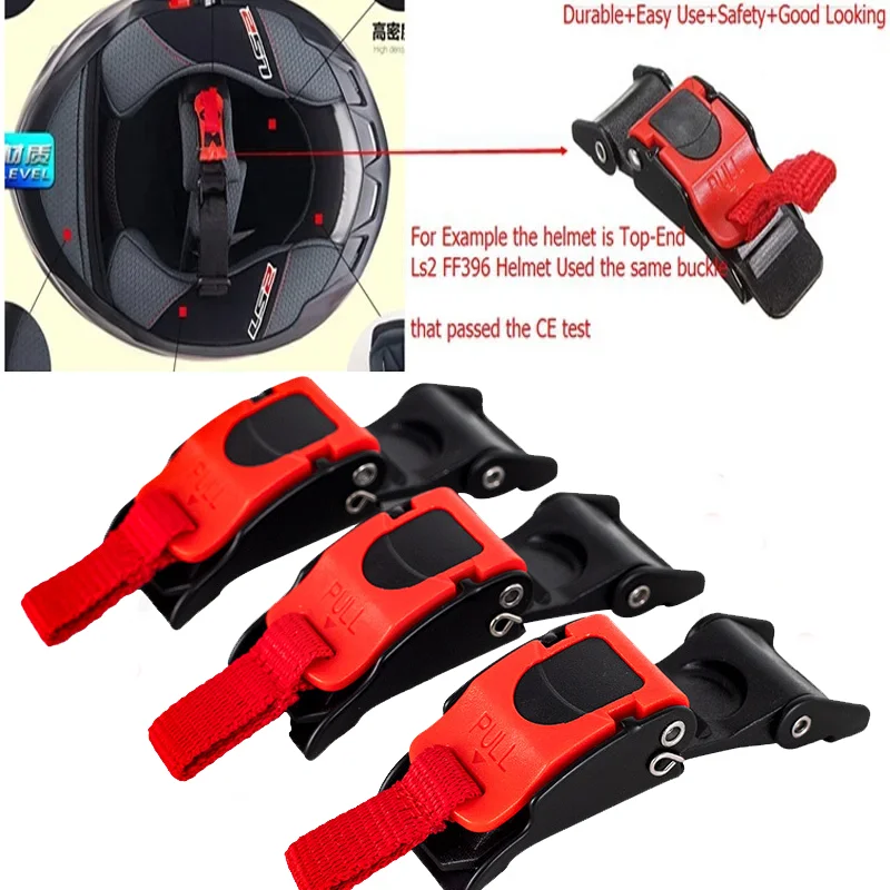 

6Pcs Motorcycle Helmet Buckle Speed Clip Chin Strap Quick Release Pull Buckle Red Motorcycle Helmet Lock Socket Buckle