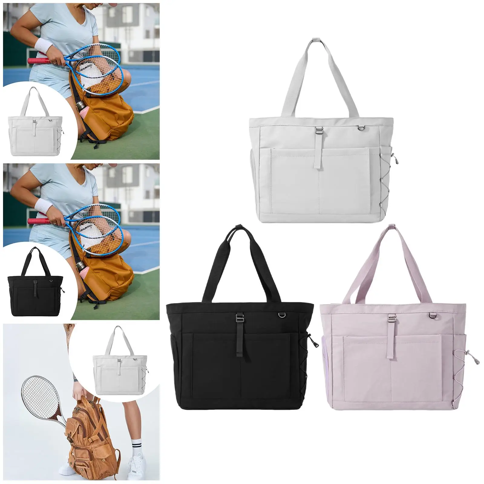 

Сумка-тоут для тенниса из нейлона с отдельным отделением для обуви, для хранения ракеток для пиклбола, бадминтона, для теннисных мячей и зонтов