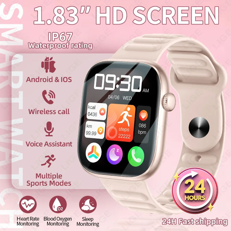 

New Anniversary Gift For Women Smartwatch For Men Outdoors Sports Fitness Heart Rate Bluetooth Call IP67 Waterproof Smartwatches