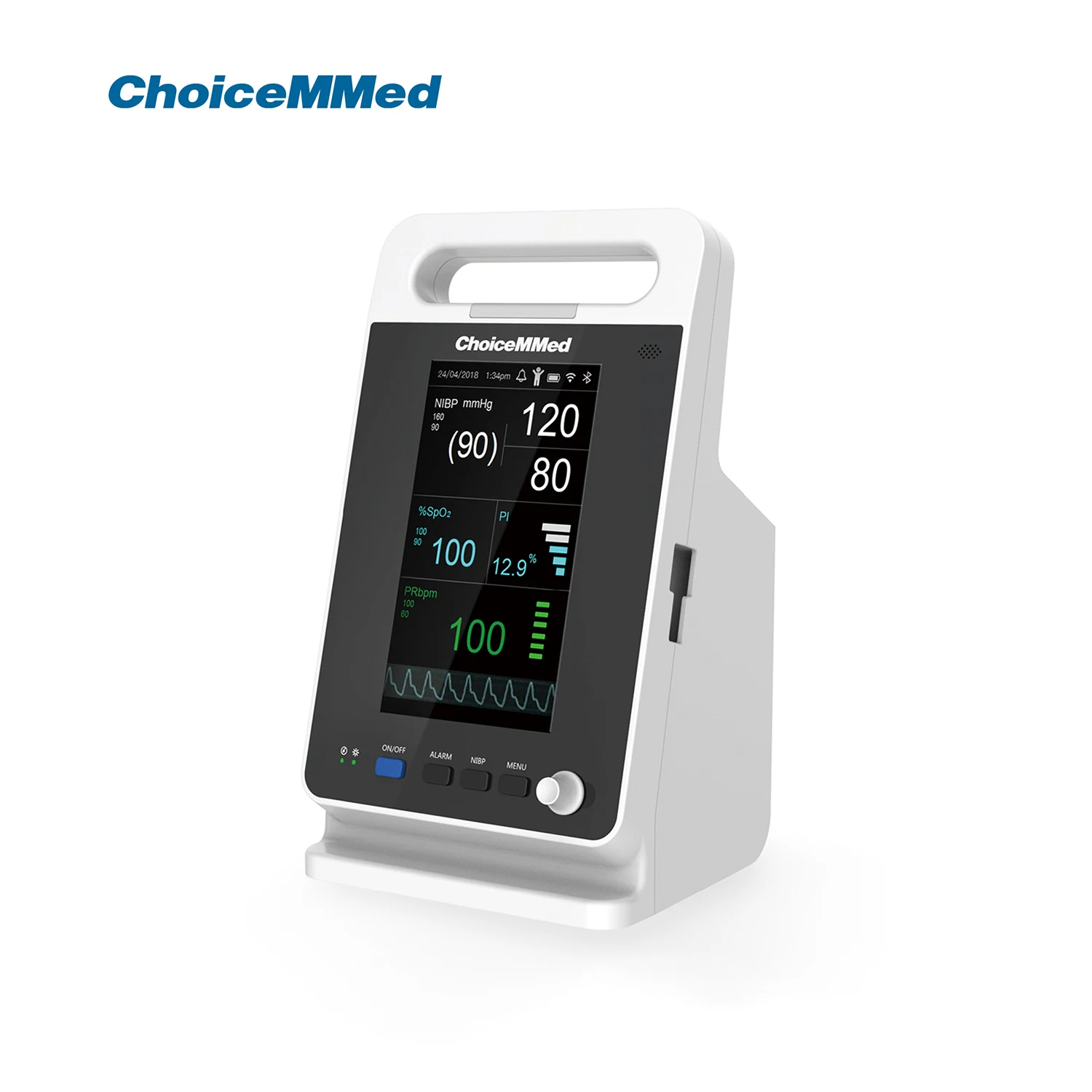 

CHOICEMMED MD2000C Parameter 7” TFT Display Vital Sign Patient Monitor Pulse Oximeter oxygen saturation monitor