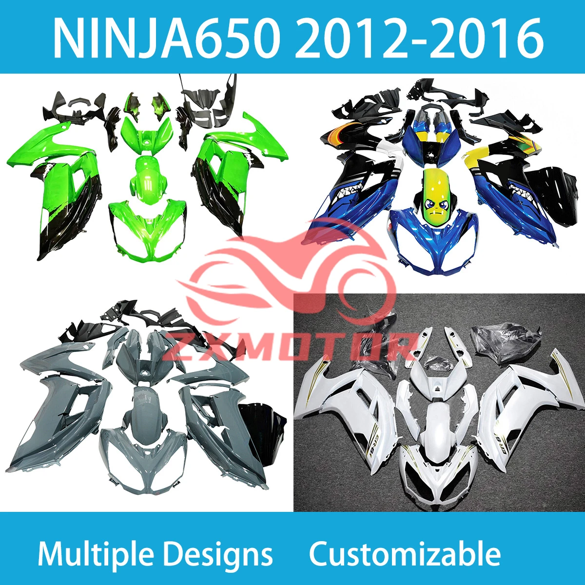 

Injection Fairings NINJA650 2012 2013 2014 2015 2016 Aftermarket Bodywork Full Fairing Kit for KAWASAKI ER-6F 12 13 14 15 16