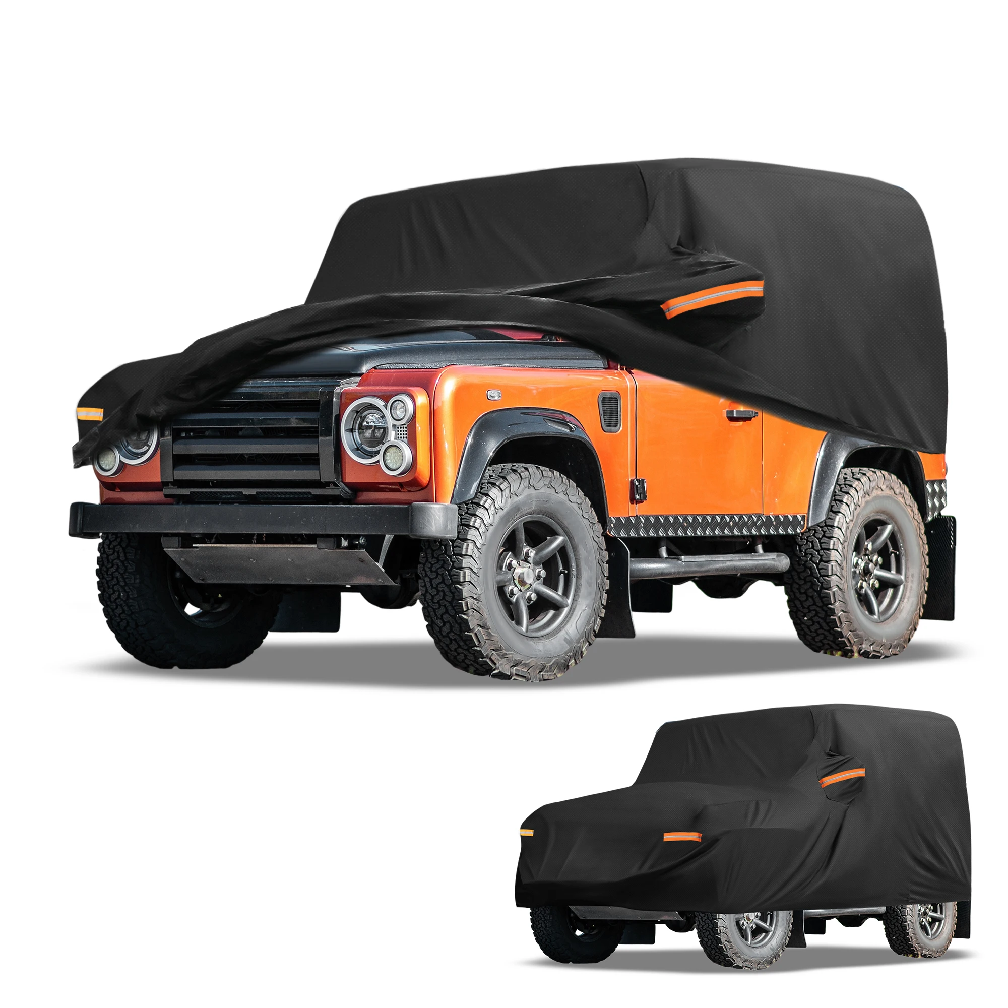 Motoforti Car Cover Waterproof All Weather W/ Reflective straps for Land Rover Defender 90