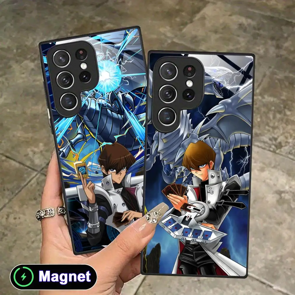 Yugioh Seto Kaiba Phone Case for Samsung Galaxy S26 S25 S24 S23 S22 S21 S20 Note20 Plus FE Ultra Glass Magnet Cover