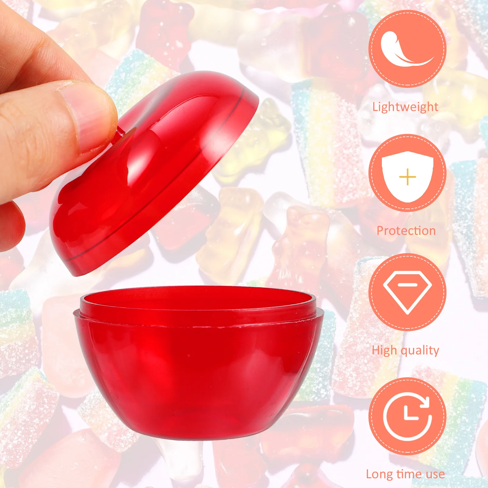 

12 Pcs Plastic Storage Box Small Container Apple Boxes Candy Item Organizer Bins Mini Red