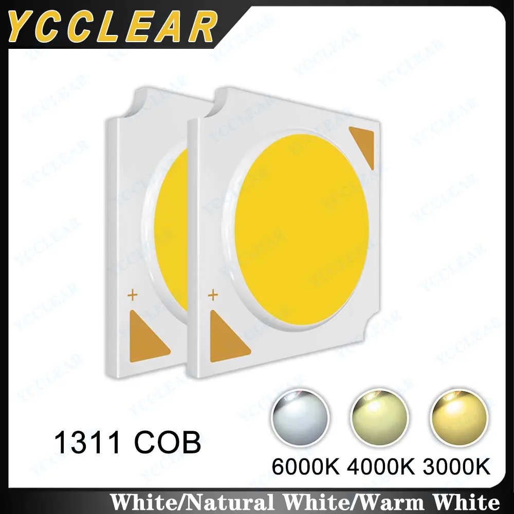 Chip LED de alto CRI Ra 90, blanco cálido y Natural, 3000-6000K, 3W, 5W, 7W, 10W, 12W, 15W, 18W, 24W, 30W, 1313, Chip COB, bombilla LED DIY, luz de