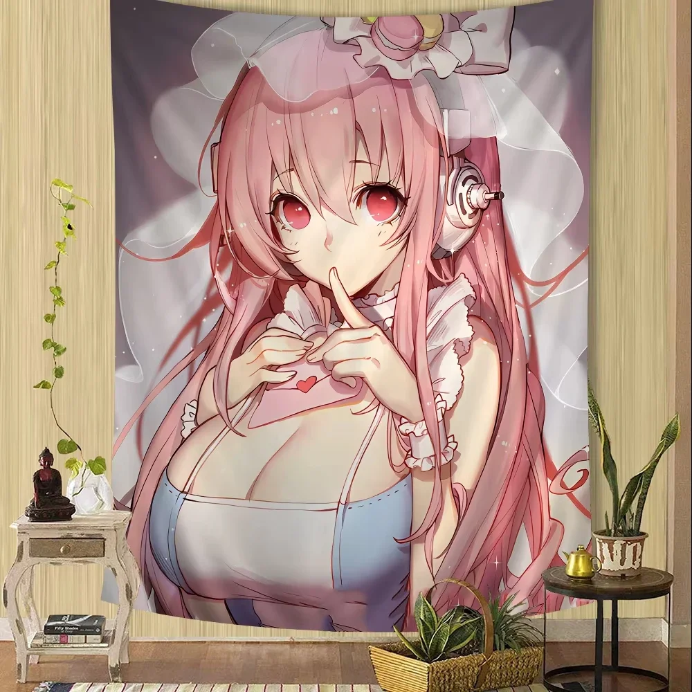 مينيسو البوهيمي الياباني أنيمي سوبر سونيكو Kawaii نسيج قماش صوفي الكرتون الهزلي نسيج الفن غرفة الخيال العلمي