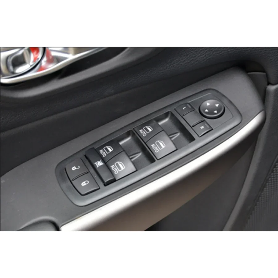 For Jeep Cherokee 2014-20 Black Wood Grain Window Lock Lift Panel Frame Trims 4P