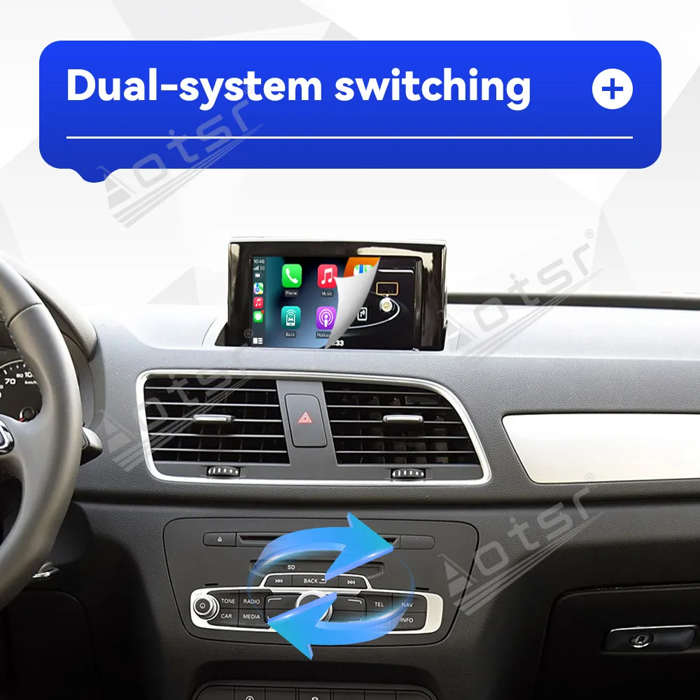Wireless Carplay Decoder Box For Audi Q3 with Navigation 2GMMI 2014-2018 7“ Android Auto Airplay HD Mirror Link car Accessories