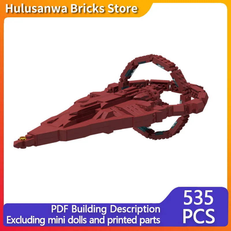 

Популярная киномодель MOC, строительные кирпичи, космический боевой линкор, модульные технологии, подарки, праздник, сборка, детские игрушки, костюм