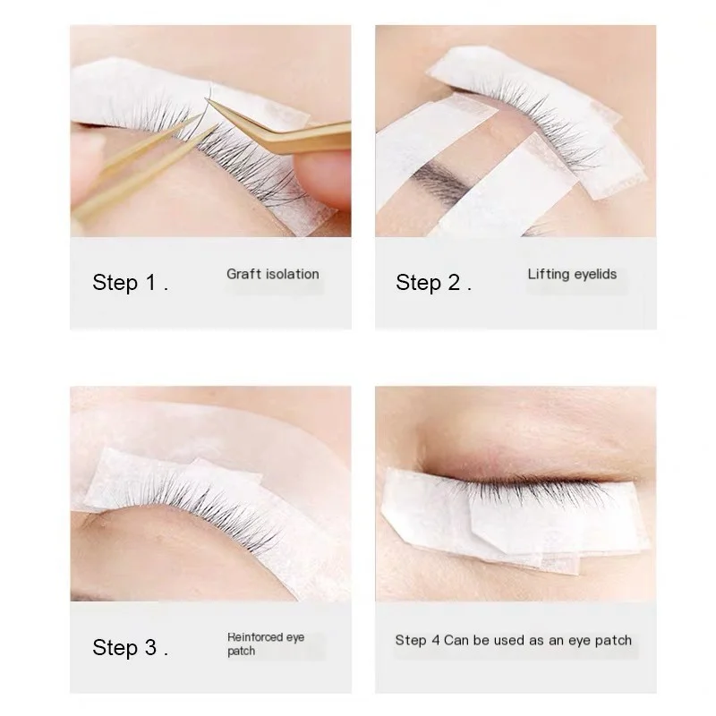 3 Rolls Lashes Extension Tape Lint Free Non-woven Under Eyelash Pads 9M White Paper Patches Breathable Eyelid Sticker Tool