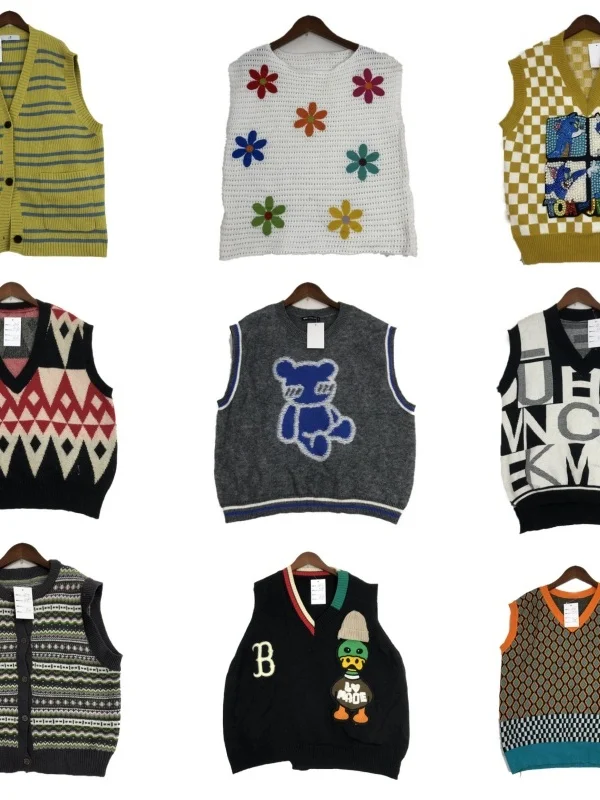 

Винтажный шерстяной жилет в стиле Soft Girl Forest System, осенне-зимний, модный, универсальный, с принтом, круглым вырезом, теплый, без рукавов