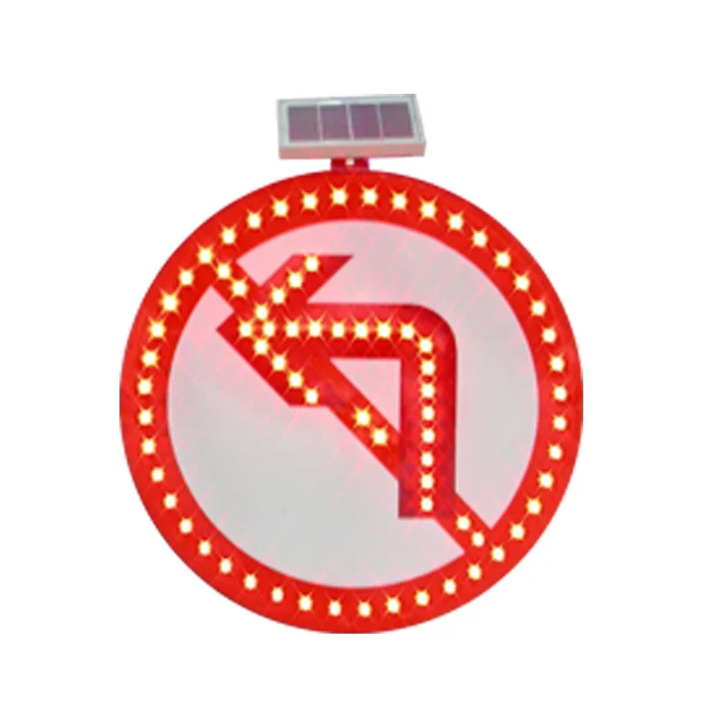 High Way Outdoor Street Road Flashing Reflective Safety Warning Boards Light Solar LEDTraffic Sign