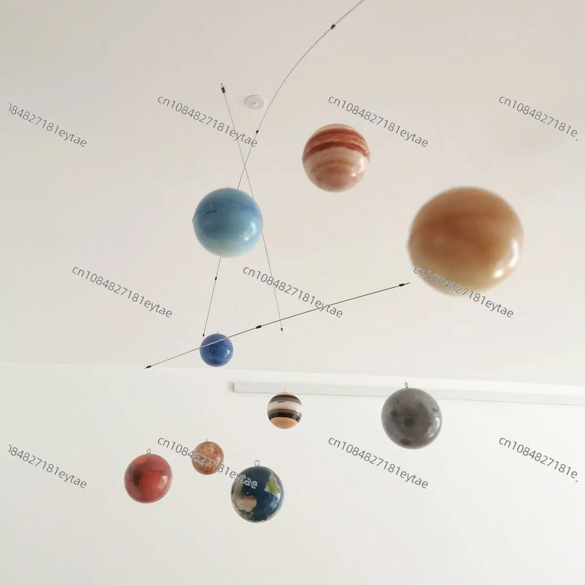 Dynamic Balance Space Planet Mobile, Original Design Hanging Pendant for Kids Room & Nursery Decor