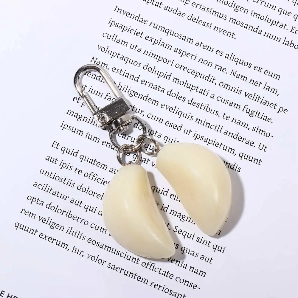 Unique Funny Bag Pendant Jewelry Car Keychains Vegetable Garlic Keychain Food Keychain Garlic Pendant Garlic Keyring