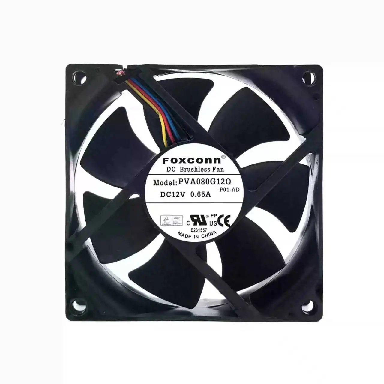Original For Foxconn PVA080G12Q DC 12V 0.65A 8025 80mm 8cm 4Pin PWM Dual Ball Bearing Server Chassis PC CPU Cooler Cooling Fan