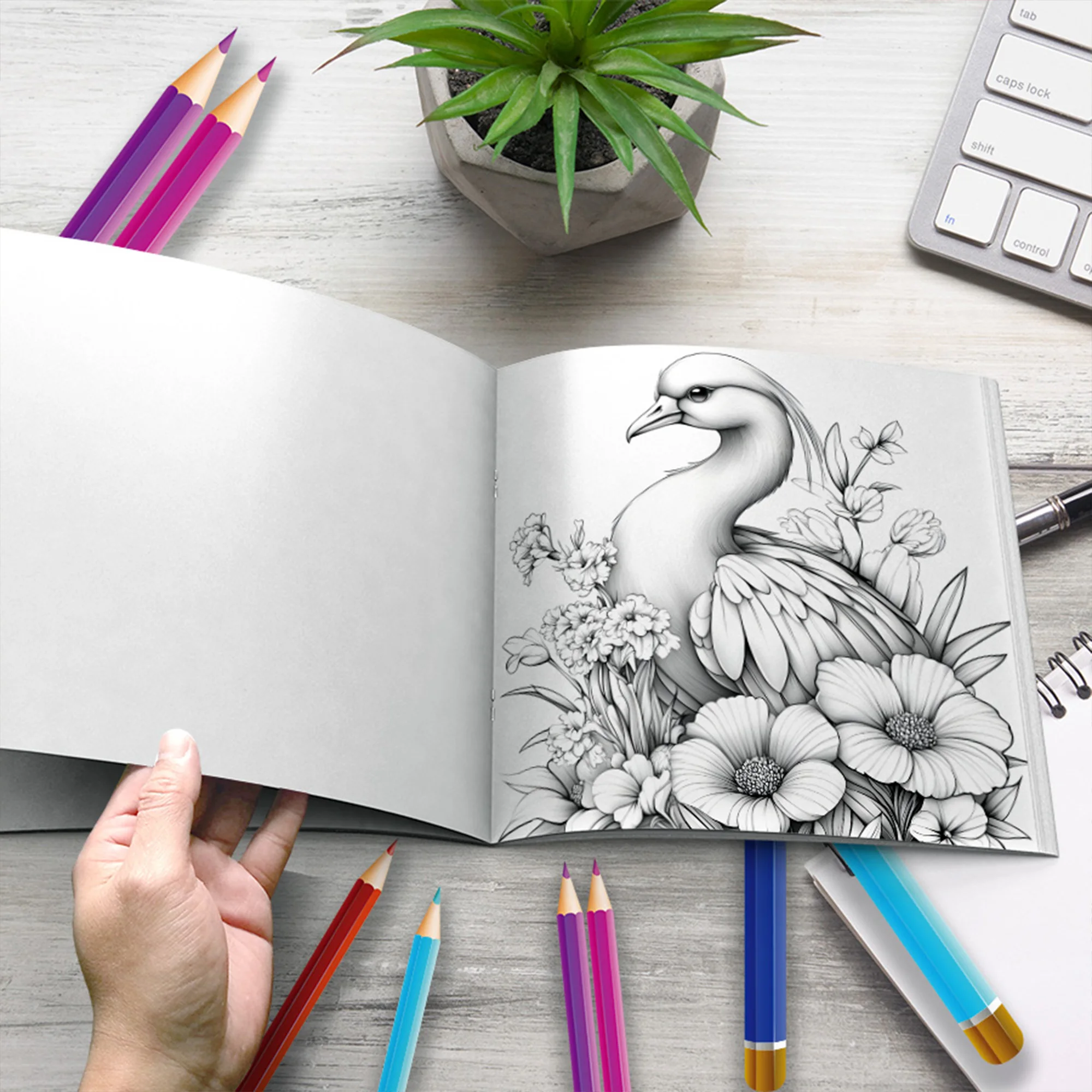 Bview Art Animal World Coloring Book Adult Picture Book Original Design