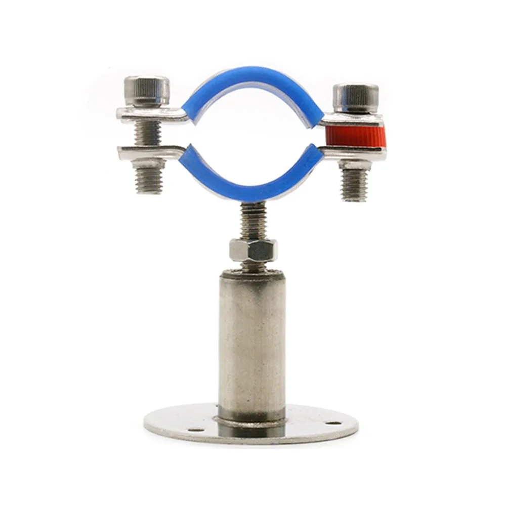 

Кронштейн-держатель для труб 50-95 мм, регулируемый зажим из нержавеющей стали 304 с опорной пластиной и настенным креплением, подходит для труб с внешним диаметром 20-57 мм