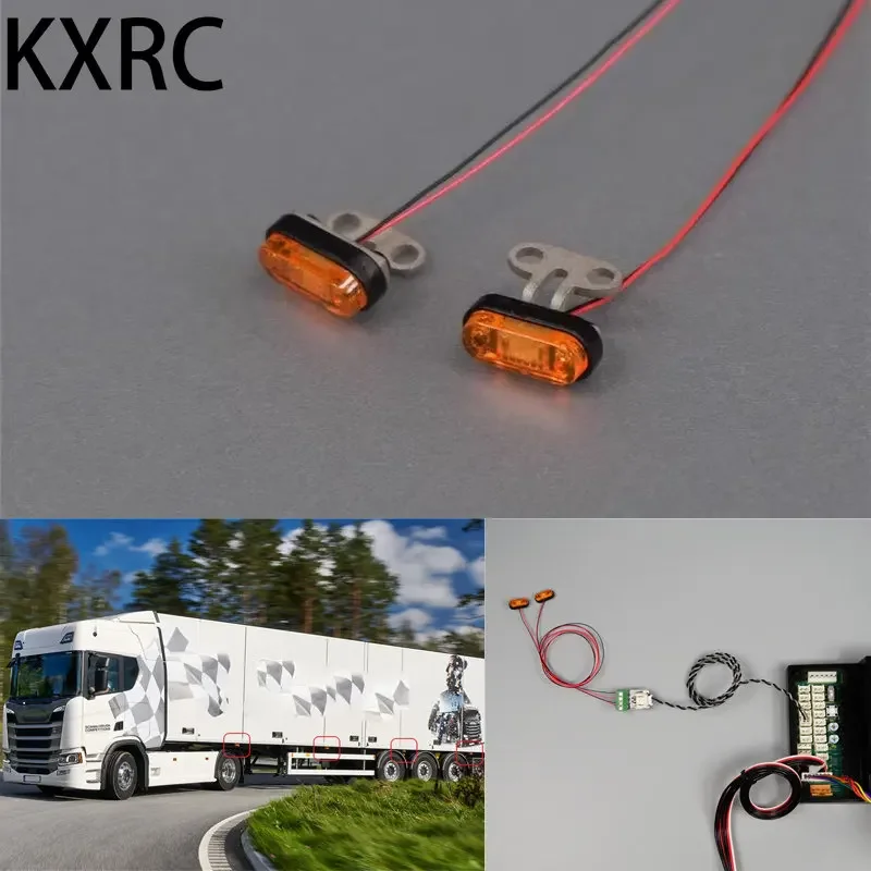 LED-Breite Kontroll leuchten Warnleuchte für 770 Tamiya RC LKW Anhänger Kipper Scania s R620 Actros Volvo Man Lesu DIY Teil