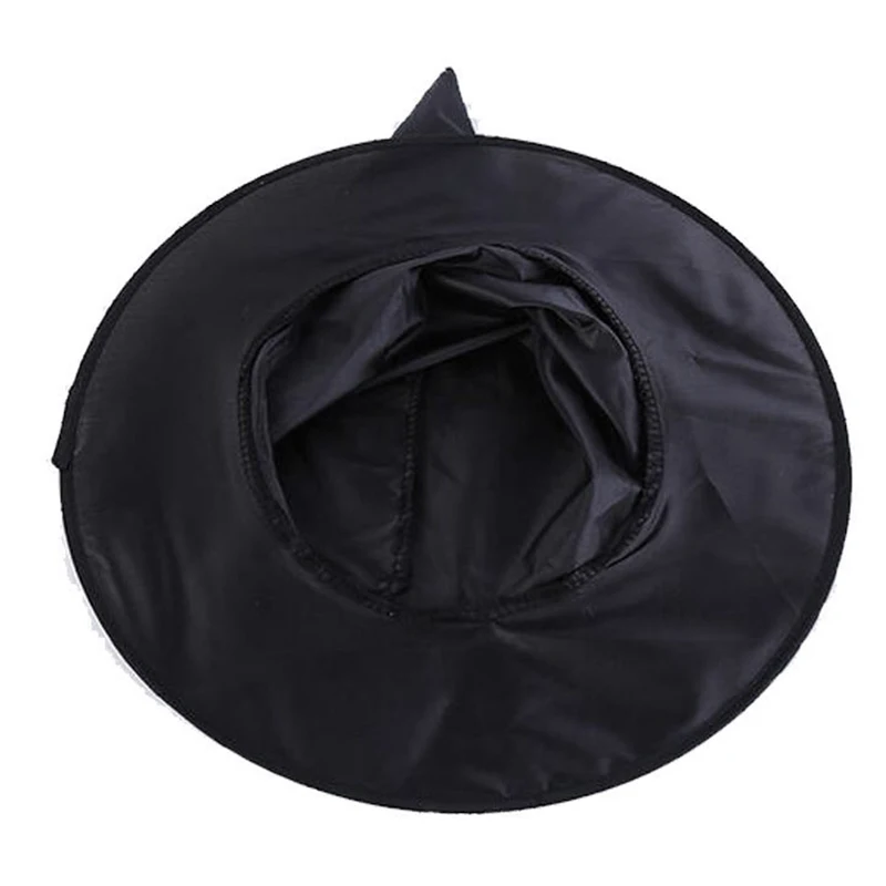 Halloween Folds Witch Wizard Black Hat Party Cosplay Costume Headgear Devil Cap Props Decoration Supplies For Adult Women Men