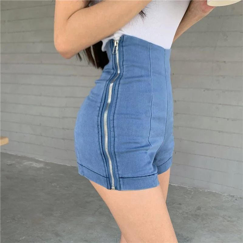 Short en jean pour femmes, taille Super haute, élastique, slim, décontracté, vêtements, été, 2023