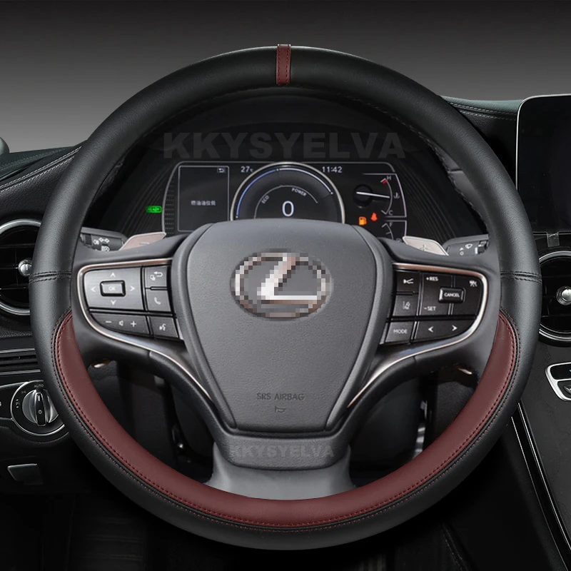 극세사 가죽 자동차 핸들 커버, 렉서스 is250 RX350 is350 GX460 is300 ES350 RC LS NX CT200h 용 자동차 액세서리