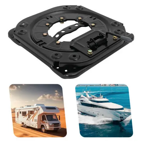 قاعدة دوارة للمقعد، لوح فولاذي قابل للدوران 360 درجة، سعة تحميل 286 رطل لحافلة فان RV