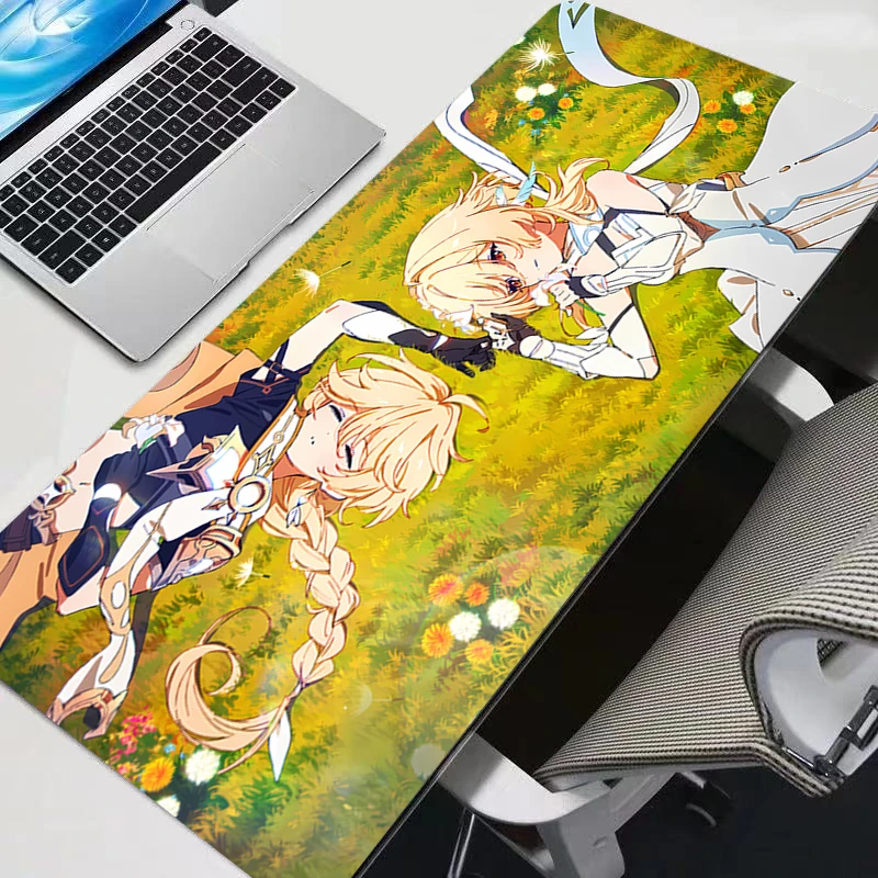 

Mouse Pad Anime Gaming Accessories XXL Mousepad Gamer G-genshin Impact PC Completo Computer Keyboard Desk Mat Varmilo Table Pad