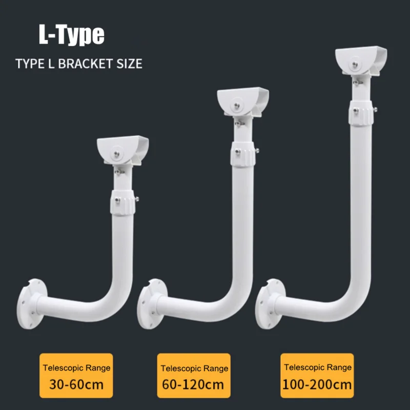 Aluminum Alloy Monitoring Gun Machine Telescopic Bracket Wall Mount Ceiling Vertical Support Extension Rod Security Camera Stand